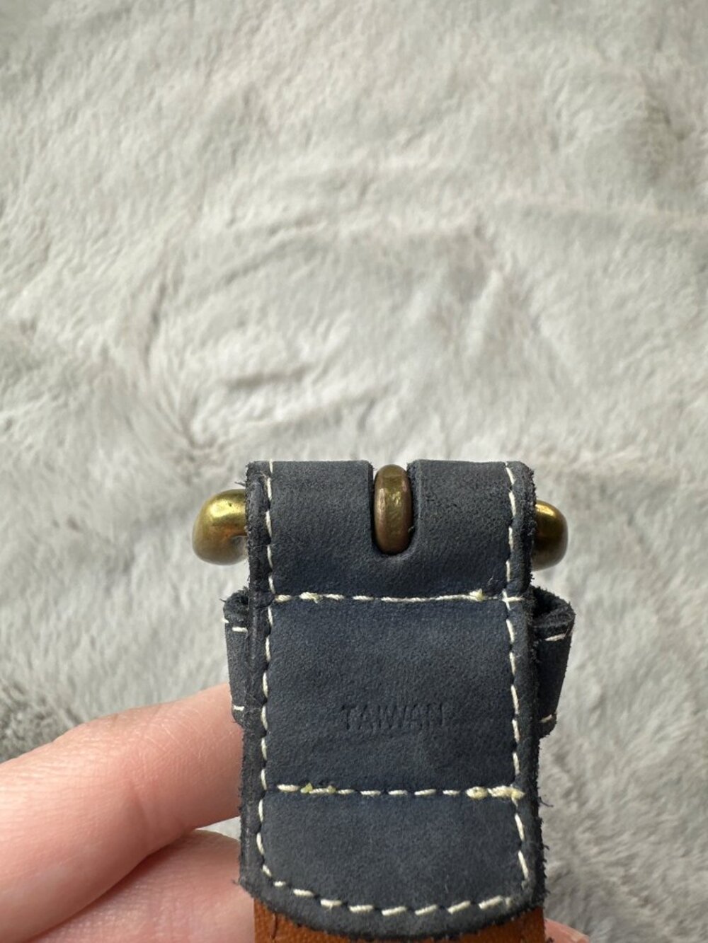 Vtg Gap Leather Belt Mens 32 Patch Sections Suede 70s Vibe Retro Boho - Picture 7 of 12
